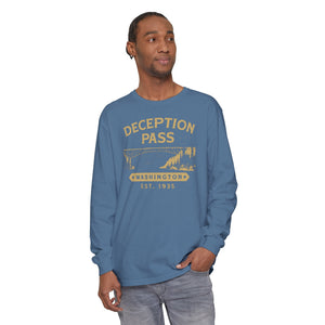 Deception Pass Washington Comfort Colors Unisex Long Sleeve T-Shirt