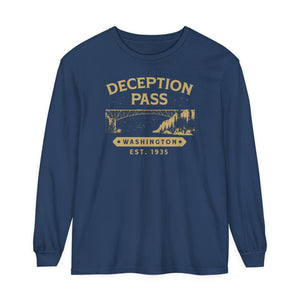 Deception Pass Washington Comfort Colors Unisex Long Sleeve T-Shirt