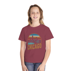 Chicago Skyline Illinois Comfort Colors Youth Kids T-Shirt