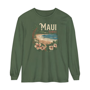 Maui Hawaii Comfort Colors Unisex Long Sleeve T-Shirt