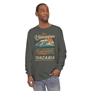Mount Kilimanjaro Tanzania Comfort Colors Unisex Long Sleeve T-Shirt