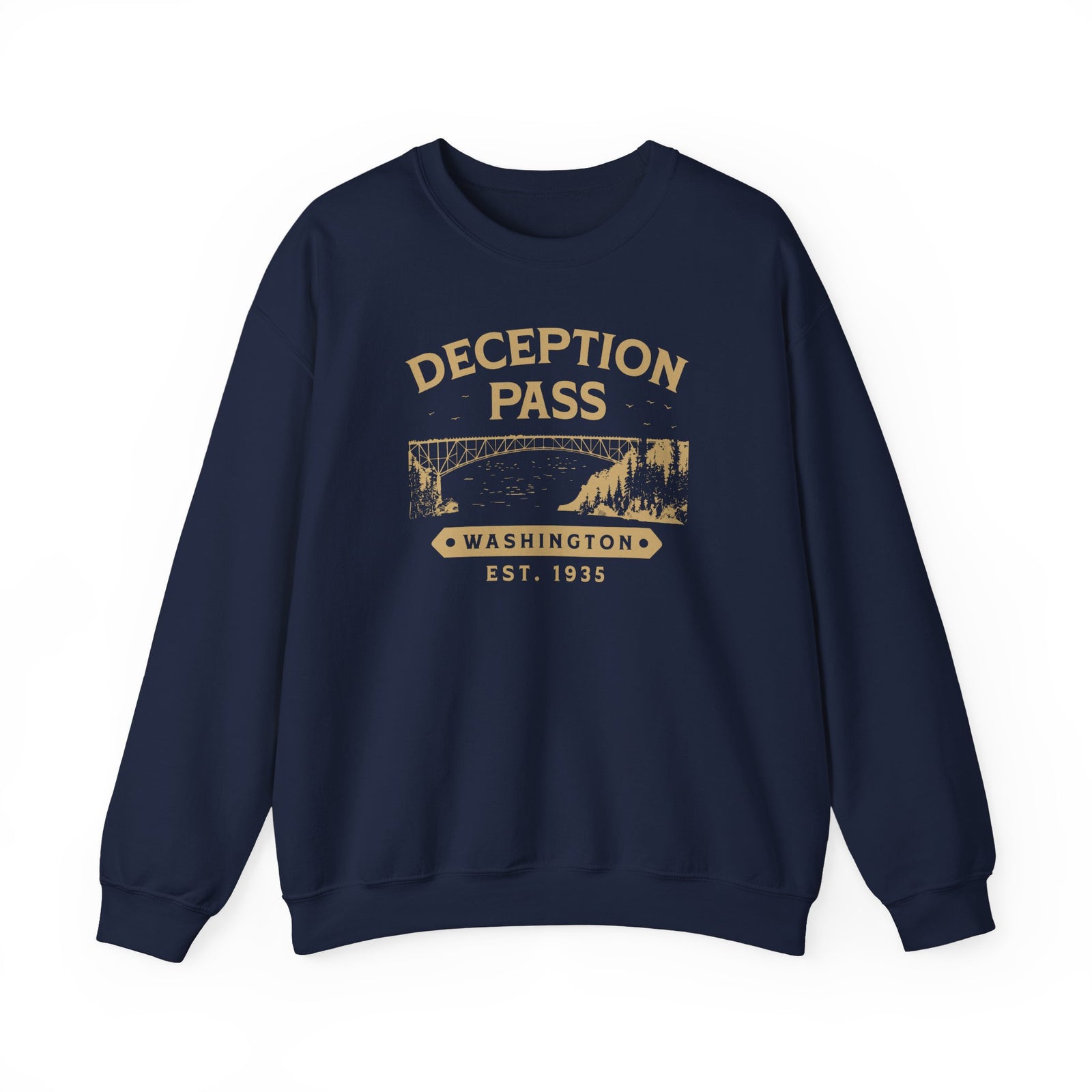 Deception Pass Washington Gildan Unisex Crewneck Sweatshirt