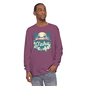 Oahu Hawaii Comfort Colors Unisex Long Sleeve T-Shirt