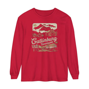 Gatlinburg Tennessee Great Smoky Mountains Comfort Colors Unisex Long Sleeve T-Shirt