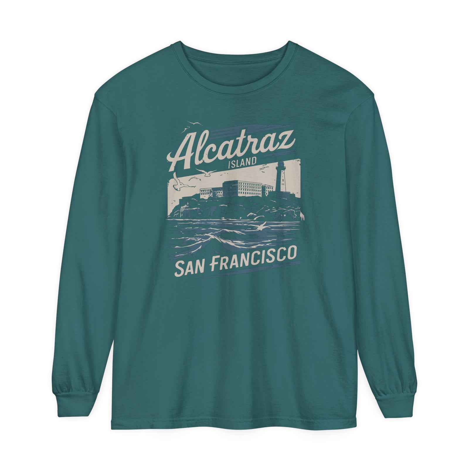 Alcatraz San Francisco California Comfort Colors Unisex Long Sleeve T-Shirt