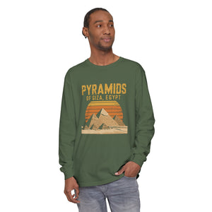 Pyramids of Giza Egypt Comfort Colors Unisex Long Sleeve T-Shirt