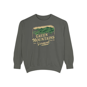 Green Mountains Vermont Comfort Colors Unisex Sweatshirt