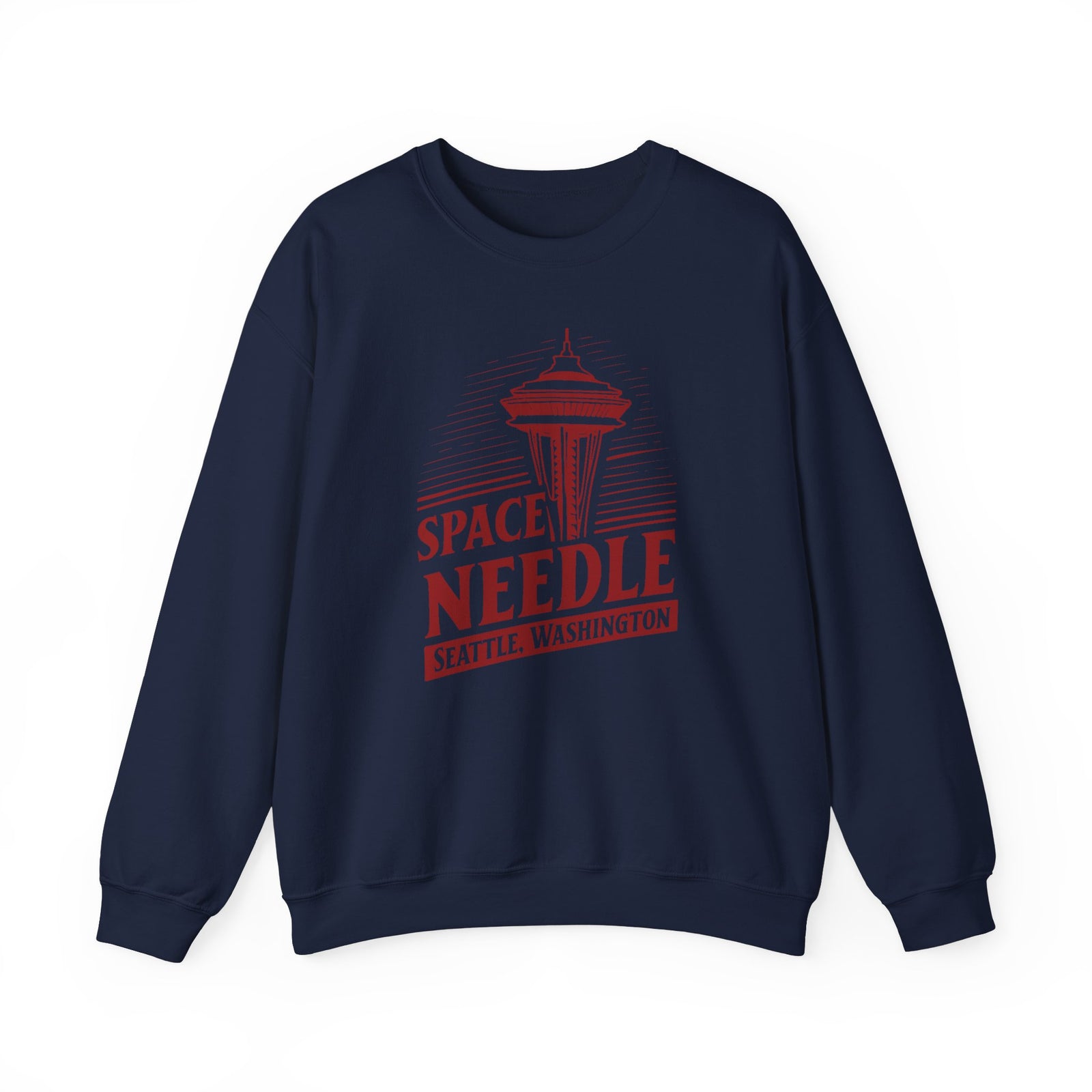 Space Needle Seattle Washington Gildan Unisex Crewneck Sweatshirt