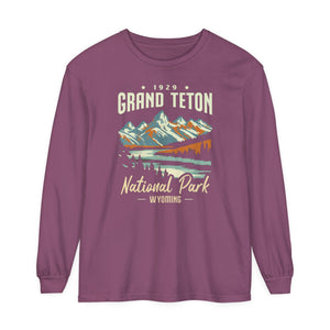 Grand Teton National Park Wyoming Comfort Colors Unisex Long Sleeve T-Shirt