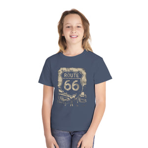 Route 66 USA Comfort Colors Youth Kids T-Shirt