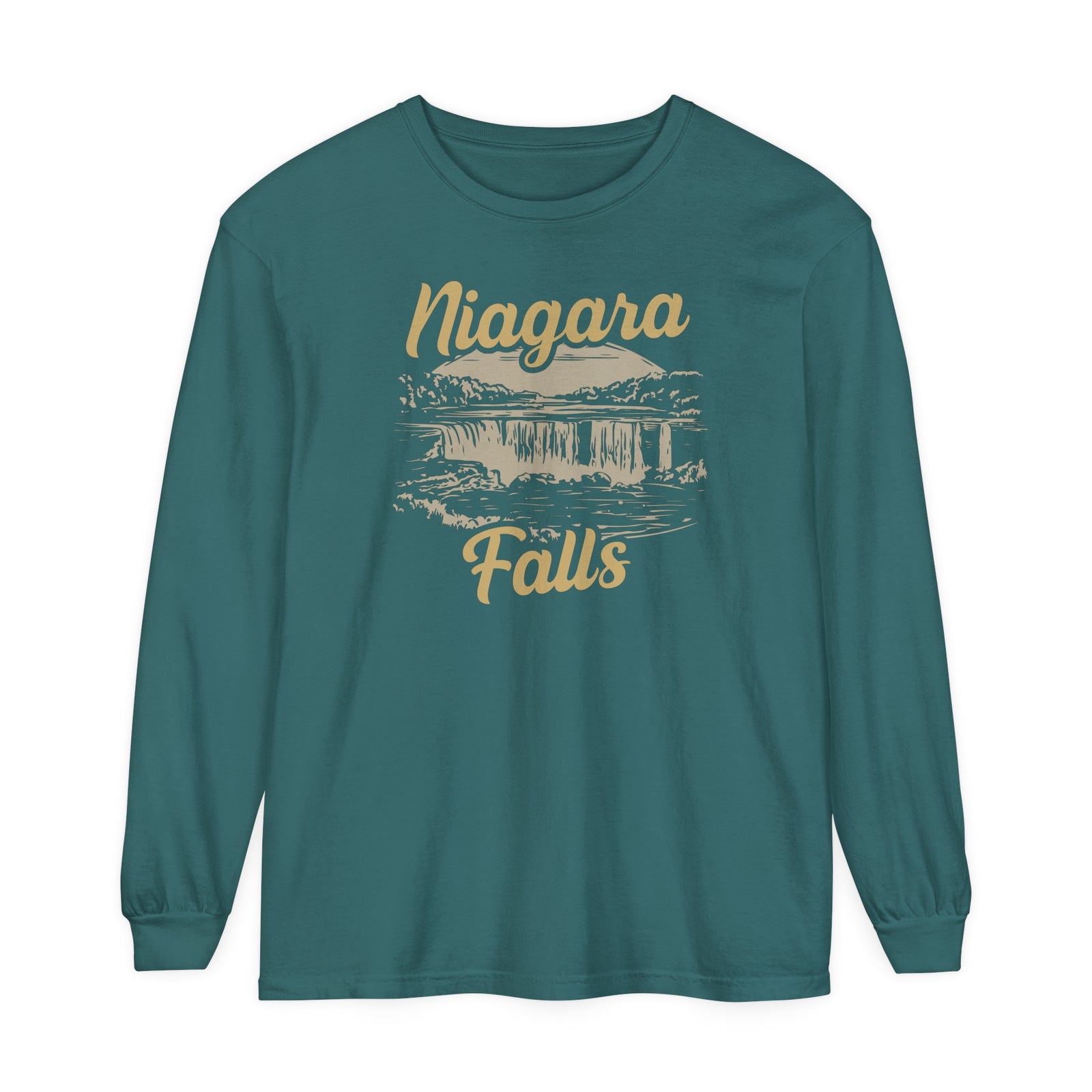 Niagara Falls New York Ontario Comfort Colors Unisex Long Sleeve T-Shirt