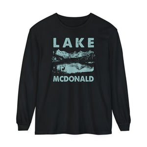 Lake McDonald Glacier National Park Montana Comfort Colors Unisex Long Sleeve T-Shirt