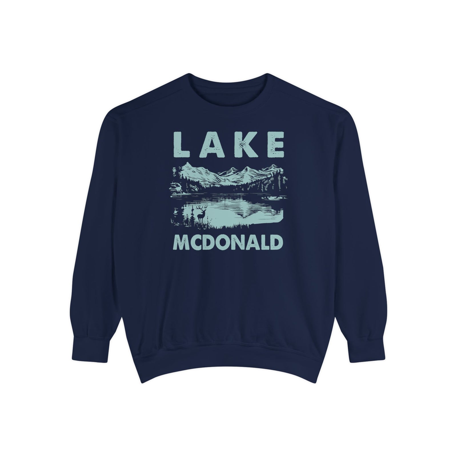 Lake McDonald Glacier National Park Montana Comfort Colors Unisex Sweatshirt
