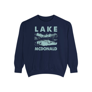 Lake McDonald Glacier National Park Montana Comfort Colors Unisex Sweatshirt