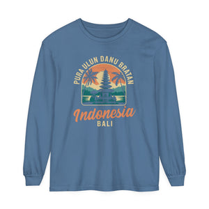 Pura Ulun Danu Bratan Bali Comfort Colors Unisex Long Sleeve T-Shirt