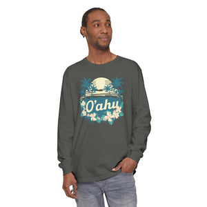 Oahu Hawaii Comfort Colors Unisex Long Sleeve T-Shirt