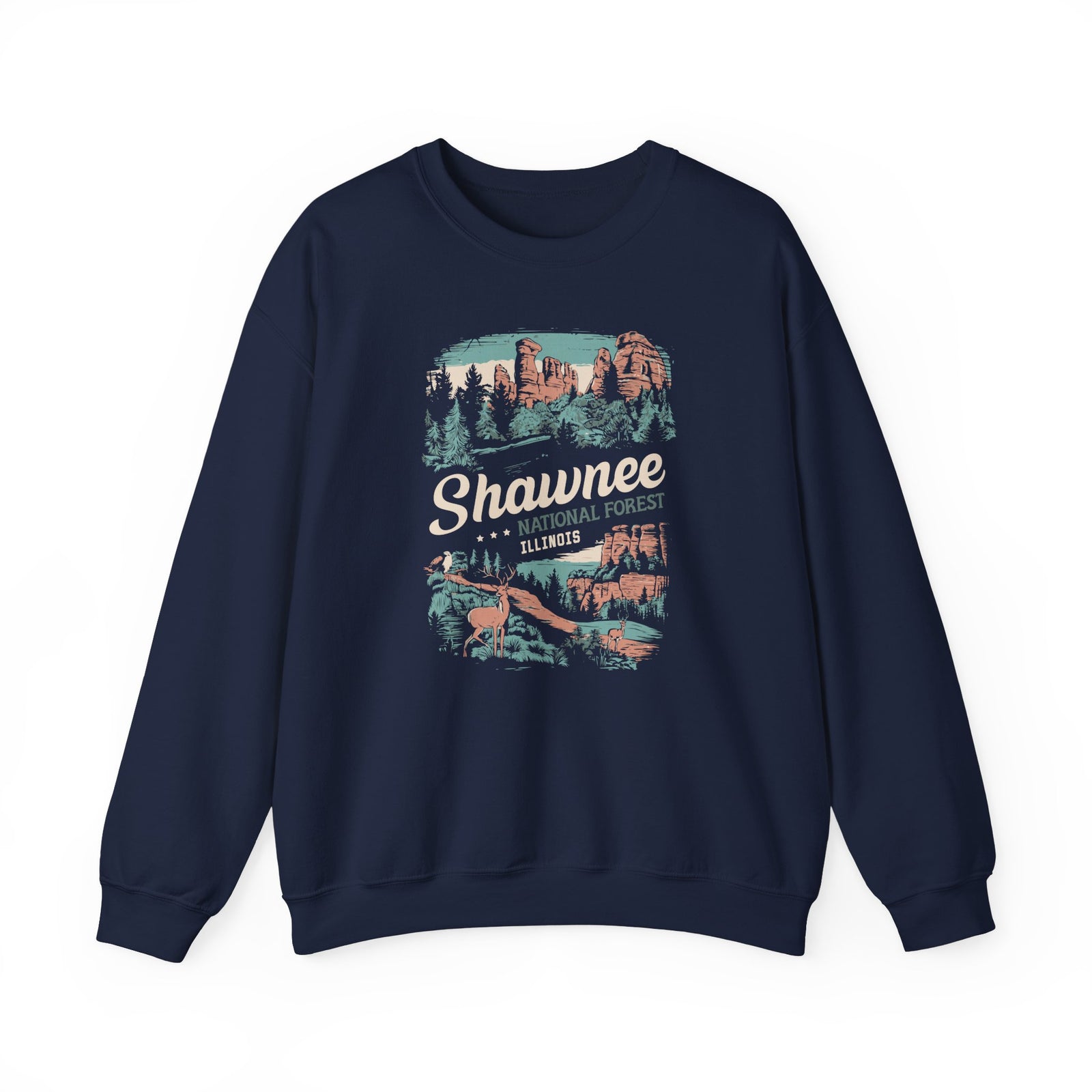 Shawnee National Forest Illinois Gildan Unisex Crewneck Sweatshirt