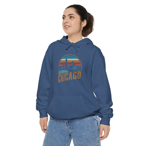 Chicago Skyline Illinois Comfort Colors Unisex Hoodie