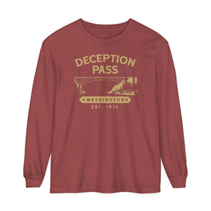 Deception Pass Washington Comfort Colors Unisex Long Sleeve T-Shirt