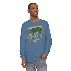 Green Mountains Vermont Comfort Colors Unisex Long Sleeve T-Shirt