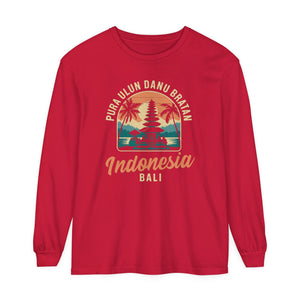Pura Ulun Danu Bratan Bali Comfort Colors Unisex Long Sleeve T-Shirt