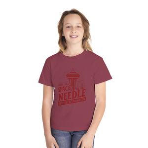 Space Needle Seattle Washington Comfort Colors Youth Kids T-Shirt