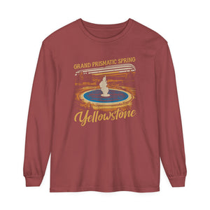 Grand Prismatic Spring Yellowstone Comfort Colors Unisex Long Sleeve T-Shirt