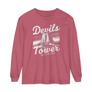 Devils Tower Wyoming Comfort Colors Unisex Long Sleeve T-Shirt