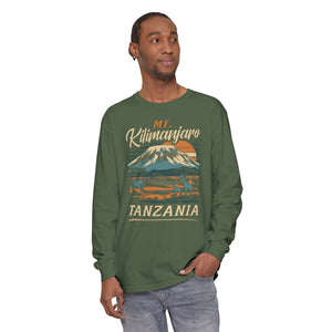 Mount Kilimanjaro Tanzania Comfort Colors Unisex Long Sleeve T-Shirt