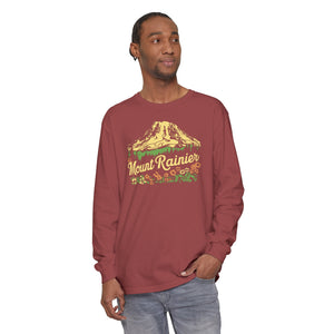 Mount Rainier Washington Comfort Colors Unisex Long Sleeve T-Shirt