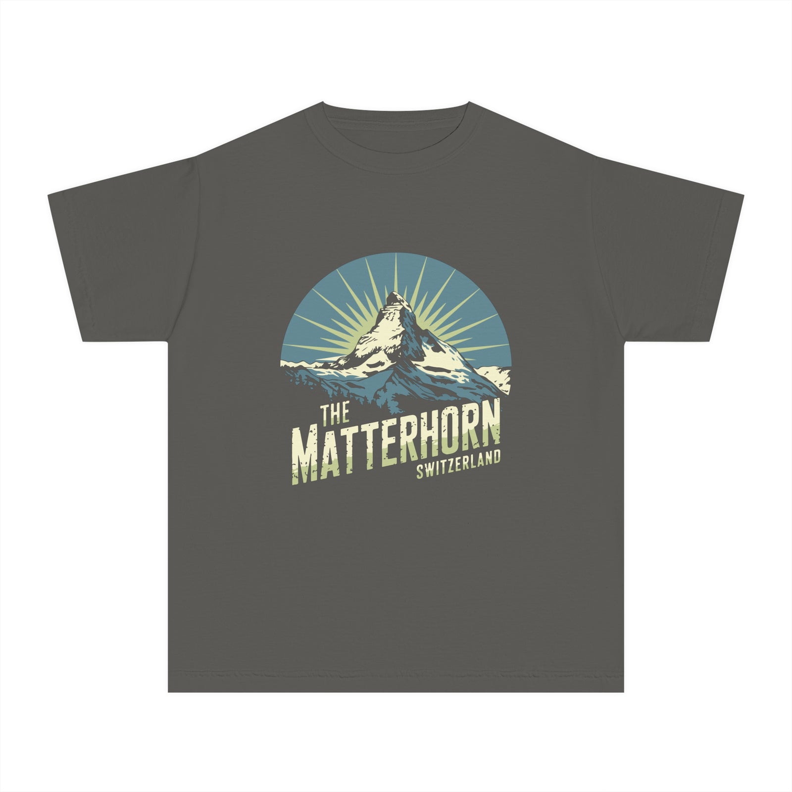 Matterhorn Switzerland Comfort Colors Youth Kids T-Shirt