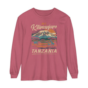 Mount Kilimanjaro Tanzania Comfort Colors Unisex Long Sleeve T-Shirt