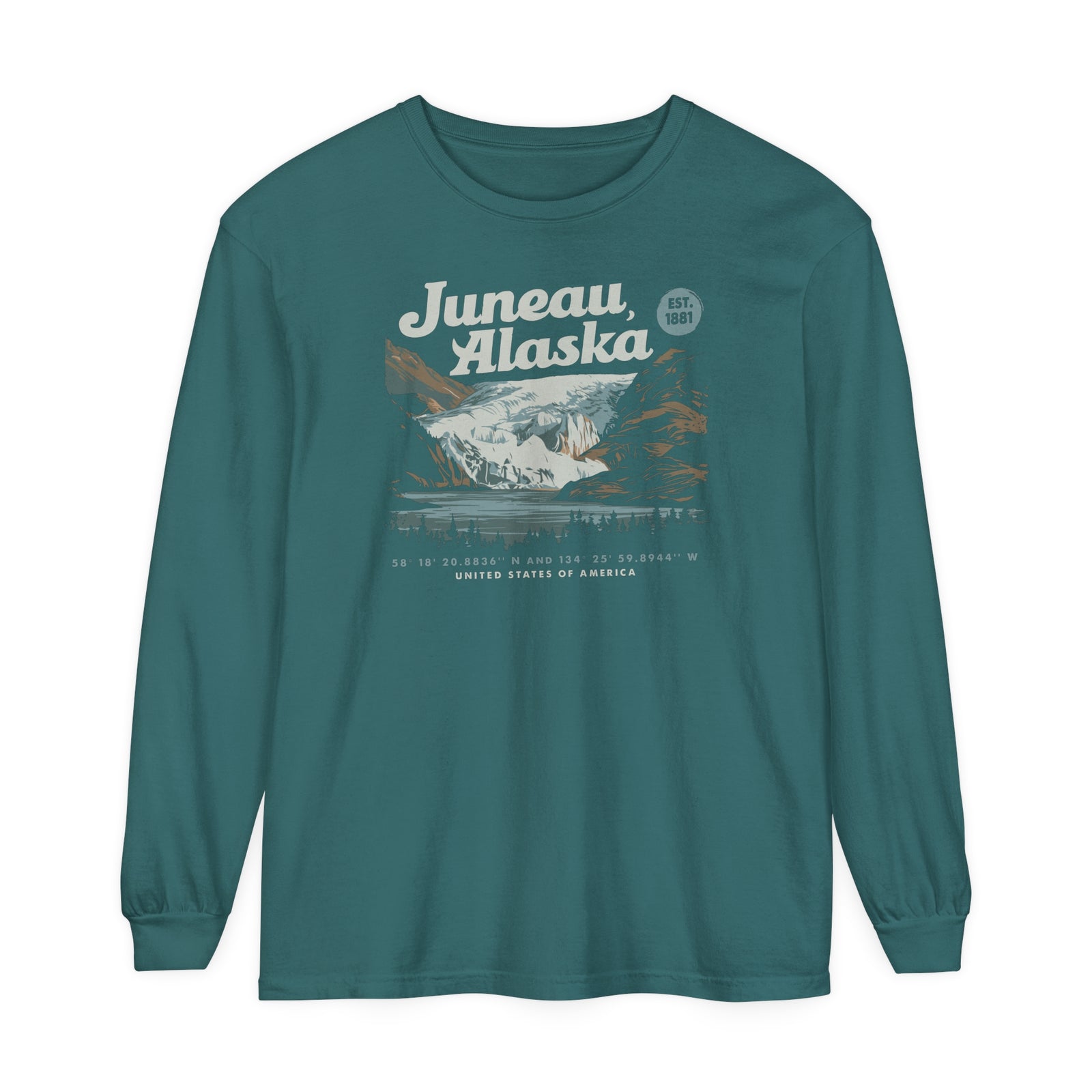 Juneau Alaska Comfort Colors Unisex Long Sleeve T-Shirt