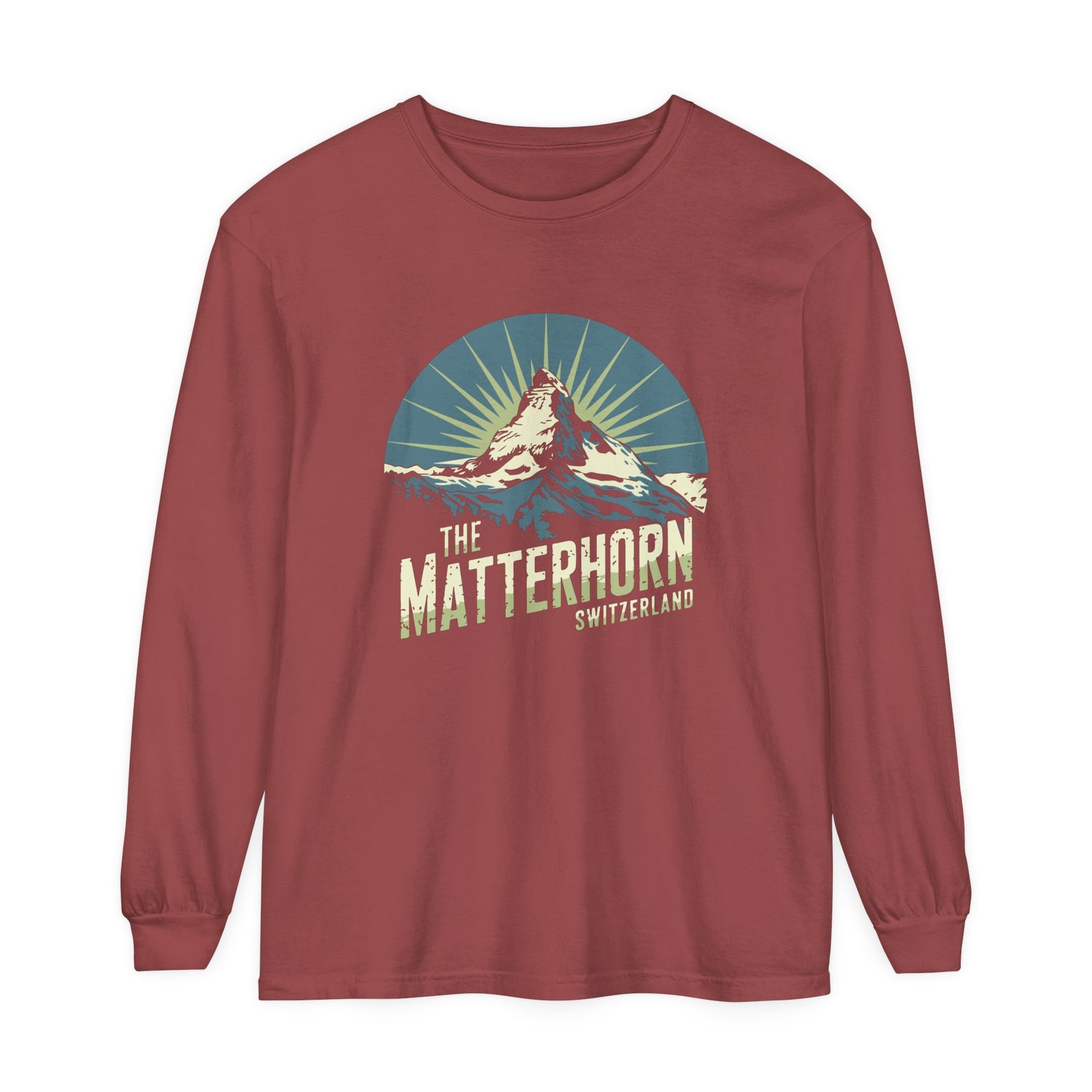 Matterhorn Switzerland Comfort Colors Unisex Long Sleeve T-Shirt