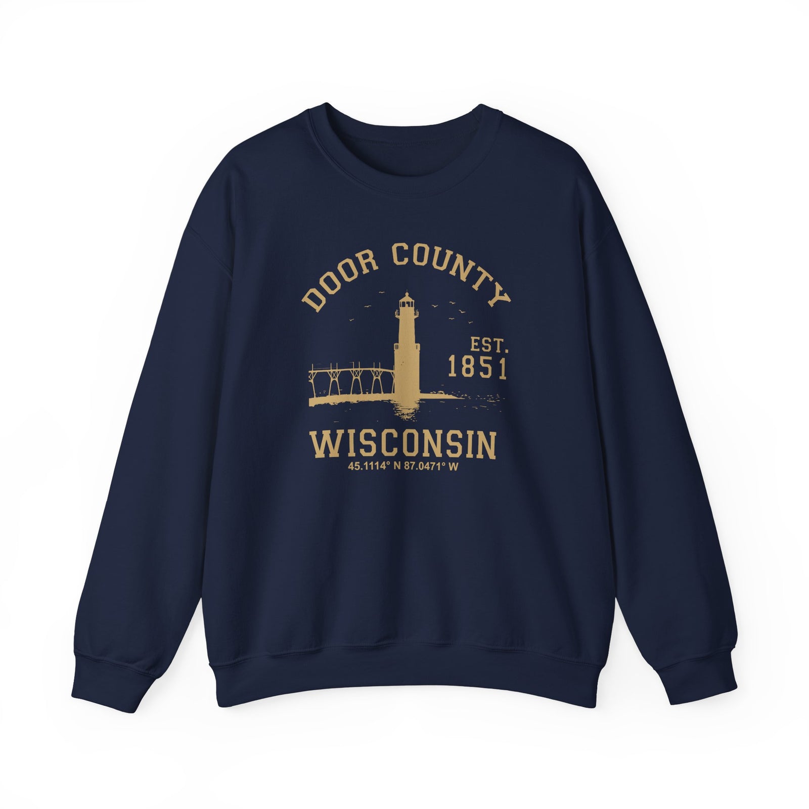 Door County Wisconsin Gildan Unisex Crewneck Sweatshirt