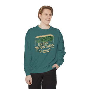 Green Mountains Vermont Comfort Colors Unisex Sweatshirt