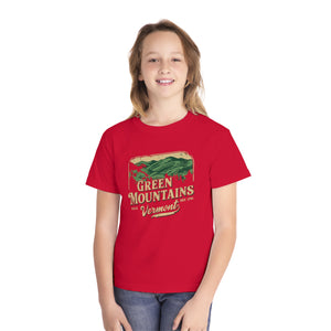 Green Mountains Vermont Comfort Colors Youth Kids T-Shirt