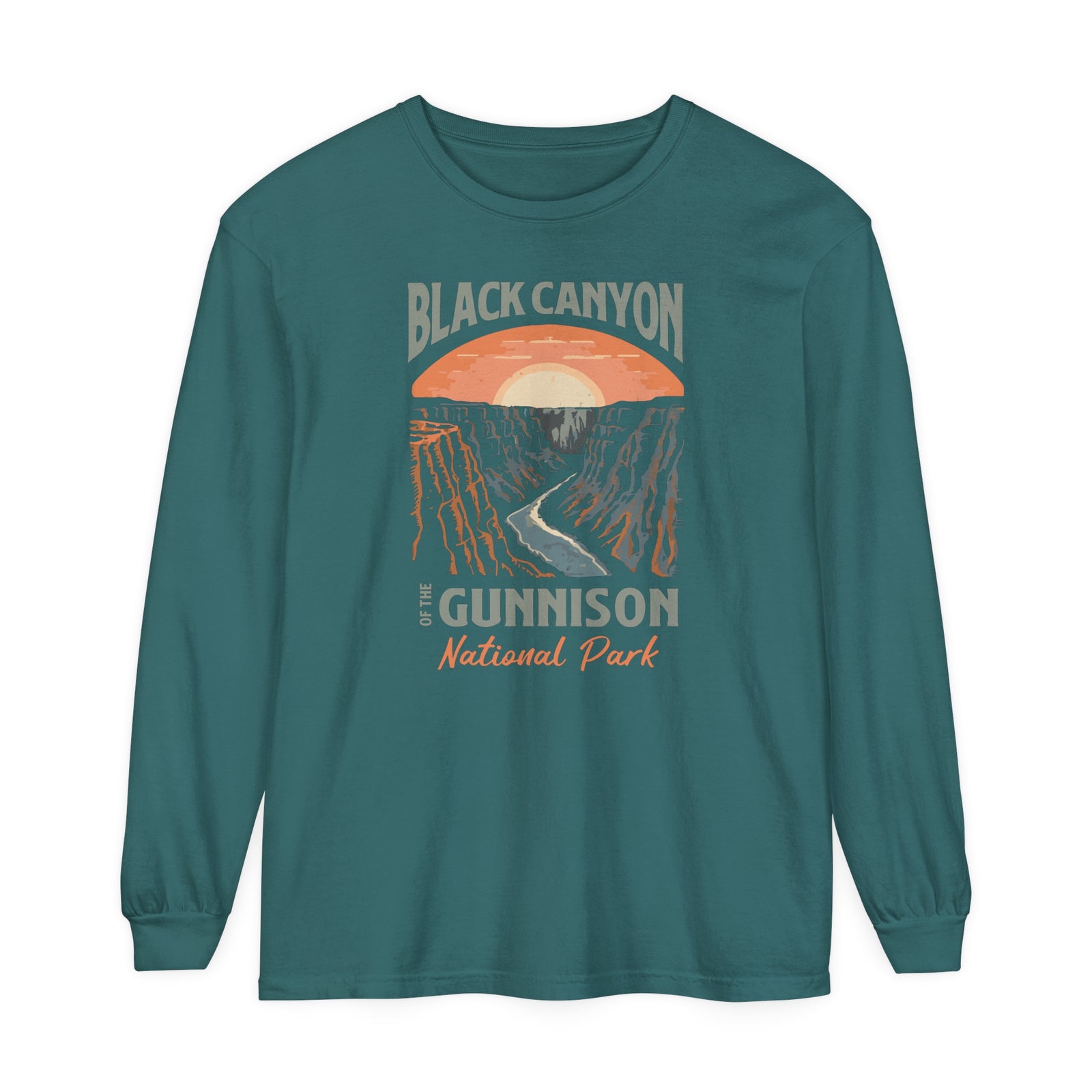 Black Canyon of the Gunnison Colorado Comfort Colors Unisex Long Sleeve T-Shirt