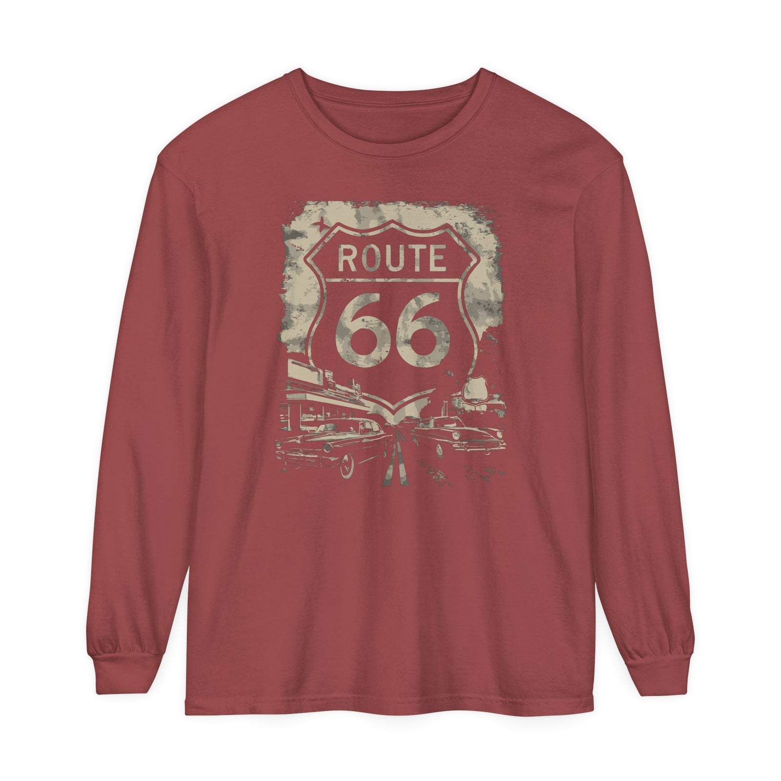 Route 66 USA Comfort Colors Unisex Long Sleeve T-Shirt