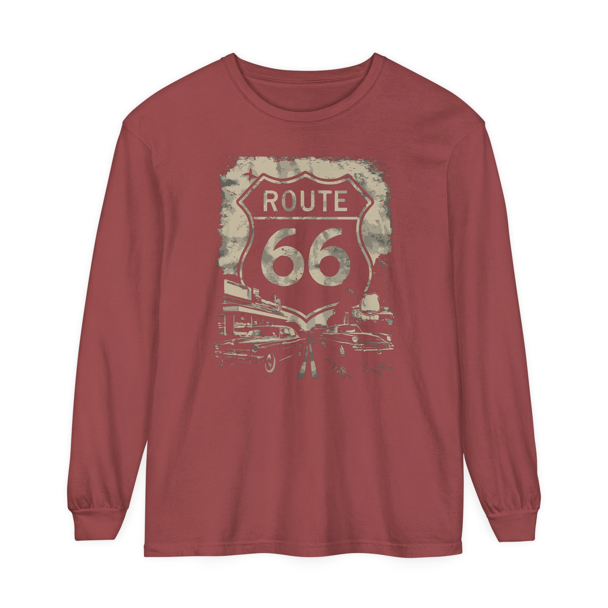 Route 66 USA Comfort Colors Unisex Long Sleeve T-Shirt
