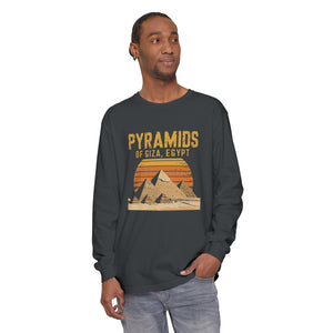 Pyramids of Giza Egypt Comfort Colors Unisex Long Sleeve T-Shirt