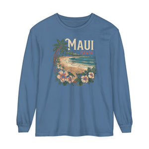 Maui Hawaii Comfort Colors Unisex Long Sleeve T-Shirt