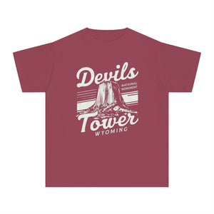 Devils Tower Wyoming Comfort Colors Youth Kids T-Shirt