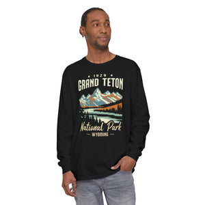 Grand Teton National Park Wyoming Comfort Colors Unisex Long Sleeve T-Shirt