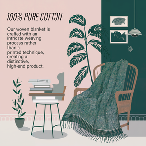 Wrangell St. Elias Woven Blanket - Fringe Blanket