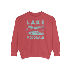 Lake McDonald Glacier National Park Montana Comfort Colors Unisex Sweatshirt