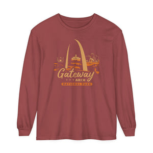 Gateway Arch National Park Missouri Comfort Colors Unisex Long Sleeve T-Shirt