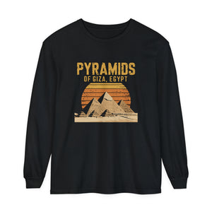 Pyramids of Giza Egypt Comfort Colors Unisex Long Sleeve T-Shirt