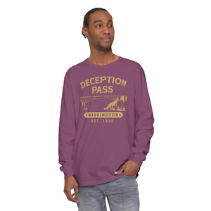 Deception Pass Washington Comfort Colors Unisex Long Sleeve T-Shirt