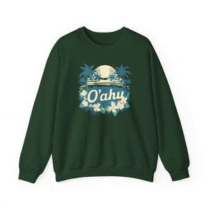 Oahu Hawaii Gildan Unisex Crewneck Sweatshirt